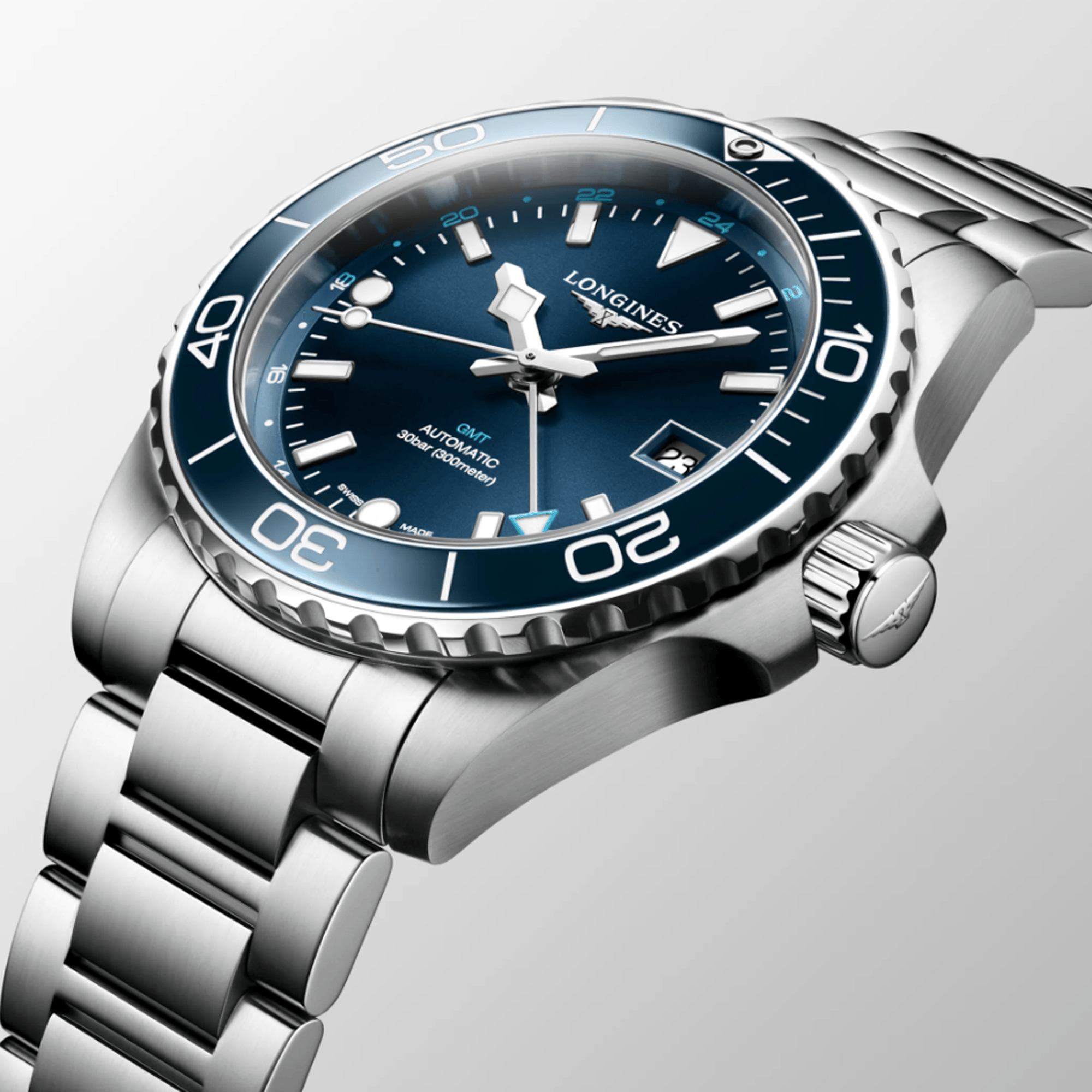Longines HydroConquest Automatic GMT Men's 41mm Watch L3.790.4.96.6