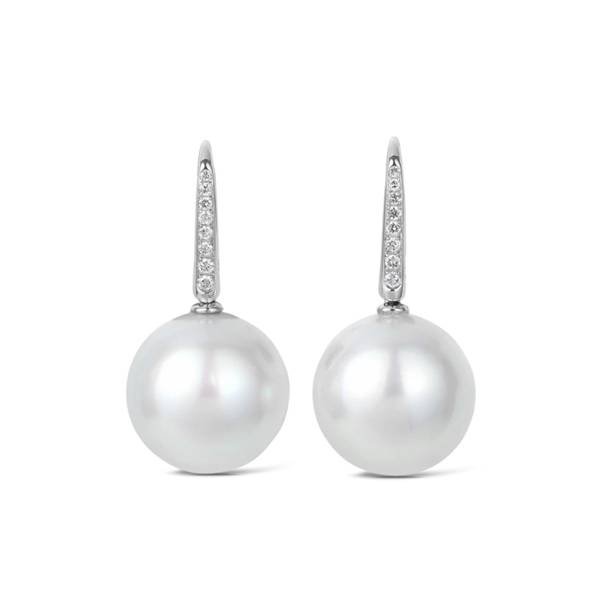South Sea Pearl Earrings in 18ct White Gold