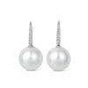 South Sea Pearl and Diamond Earrings in 18ct White Gold