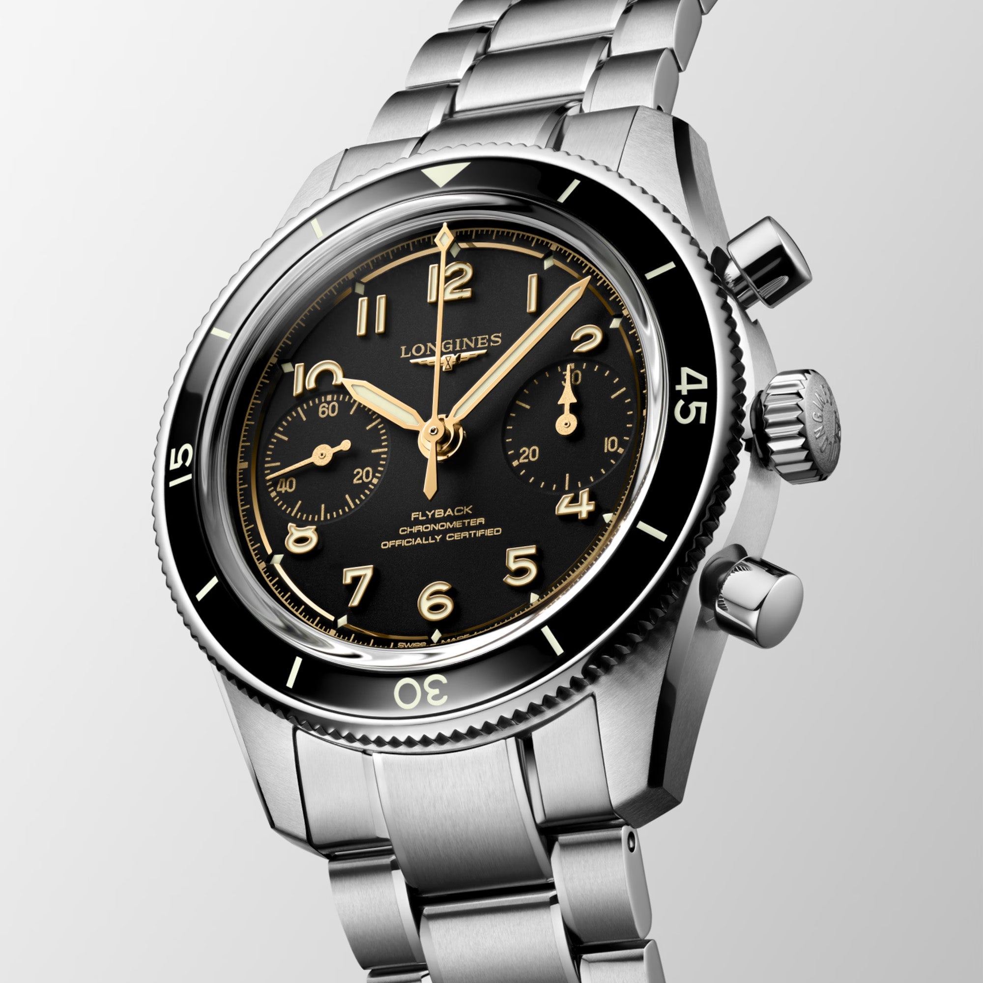 Longines Spirit Automatic Chronograph Men's 39.50mm Watch L3.721.4.53.6