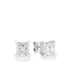 4.00ct Princess Cut Diamond Earrings in 18ct White Gold