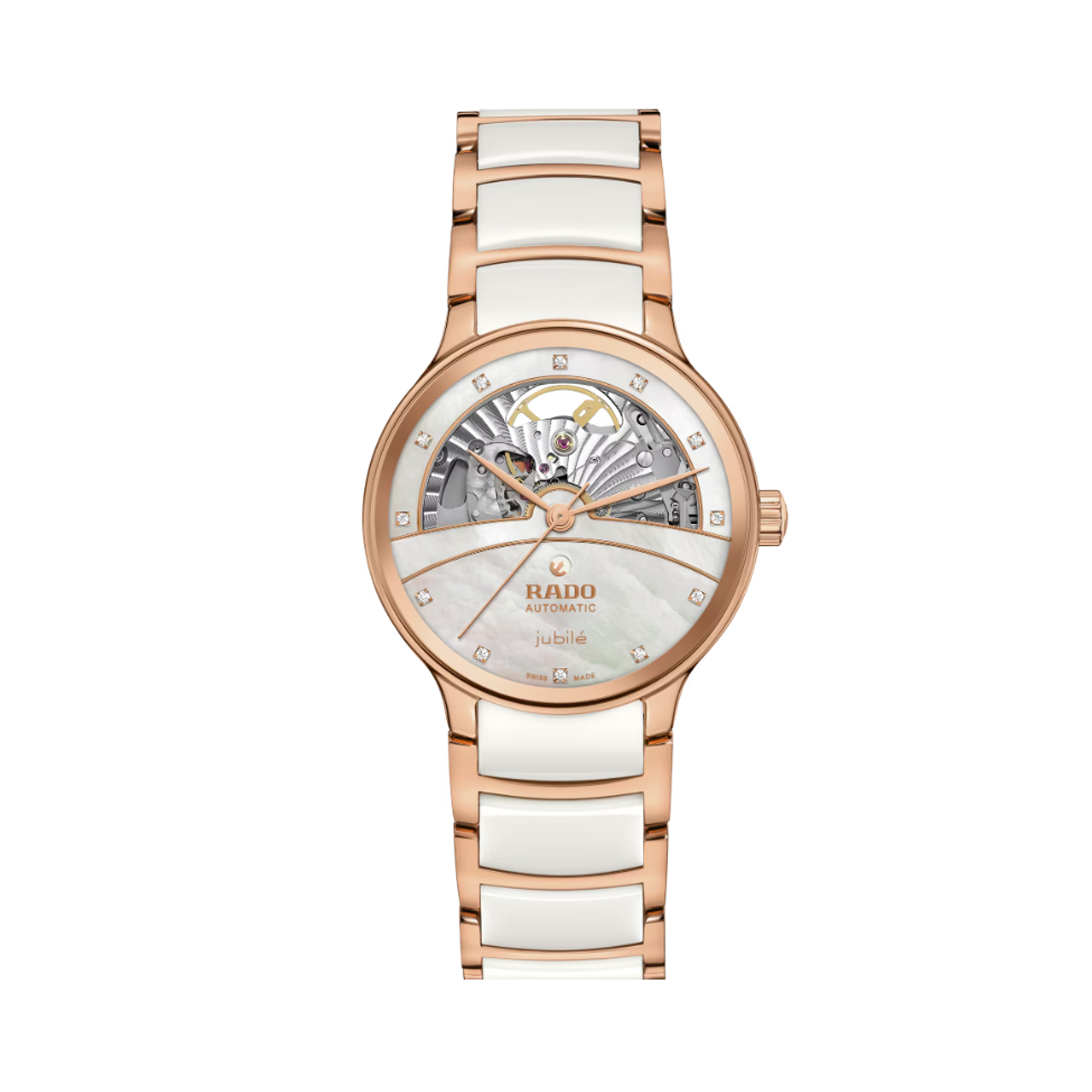 Rado Centrix Women's 35mm Automatic Ceramic & Rose PVD Watch R30 029 922