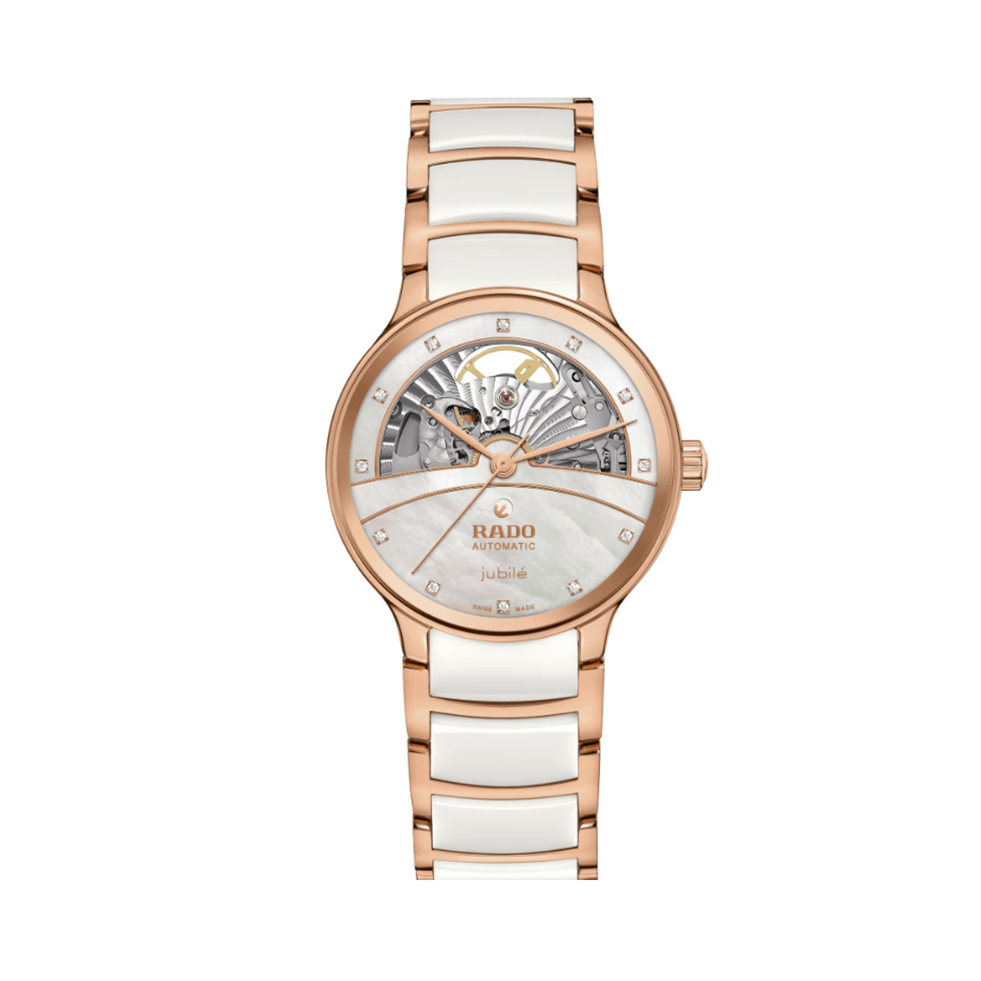 Rado Centrix Women's 35mm Automatic Ceramic & Rose PVD Watch R30 029 922