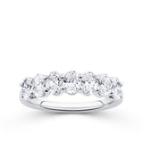 Everlasting 1.40ct TW Oval Lab-Grown Diamond Half Eternity Ring in 18ct White Gold