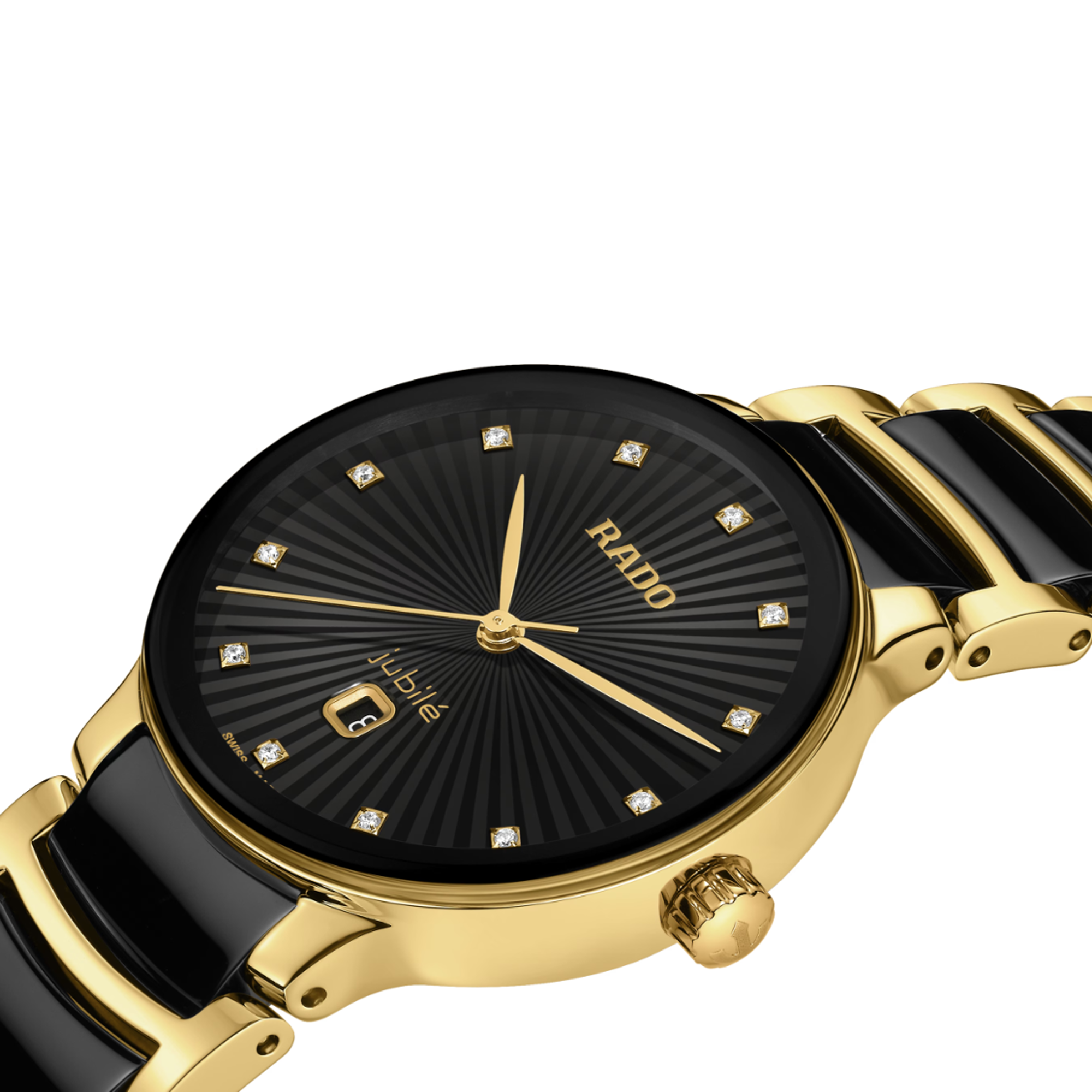 Rado Centrix Women's 30.50mm Ceramic & Yellow PVD Automatic Watch R30 025 742