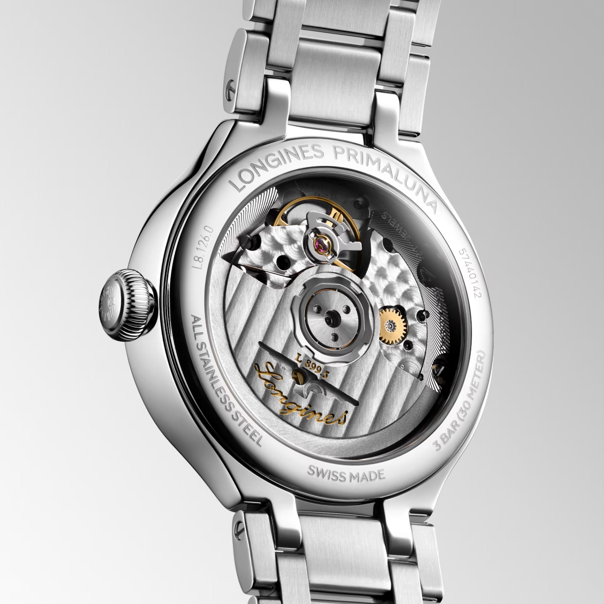 Longines PrimaLuna Automatic Moon Phase Women's 34mm Watch L8.126.0.71.6