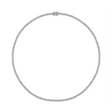 6.00ct TW Lab-Grown Diamond Tennis Necklace in 18ct White Gold