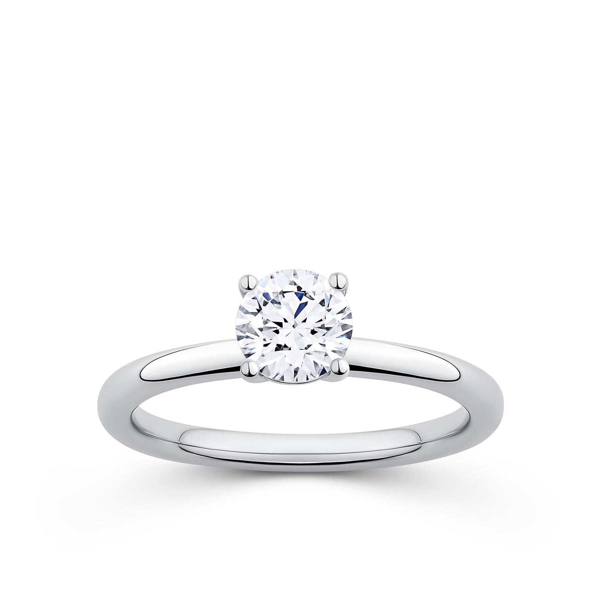 Everlasting 0.75ct TW Round Brilliant Lab-Grown Diamond Solitaire Engagement Ring in 18ct White Gold