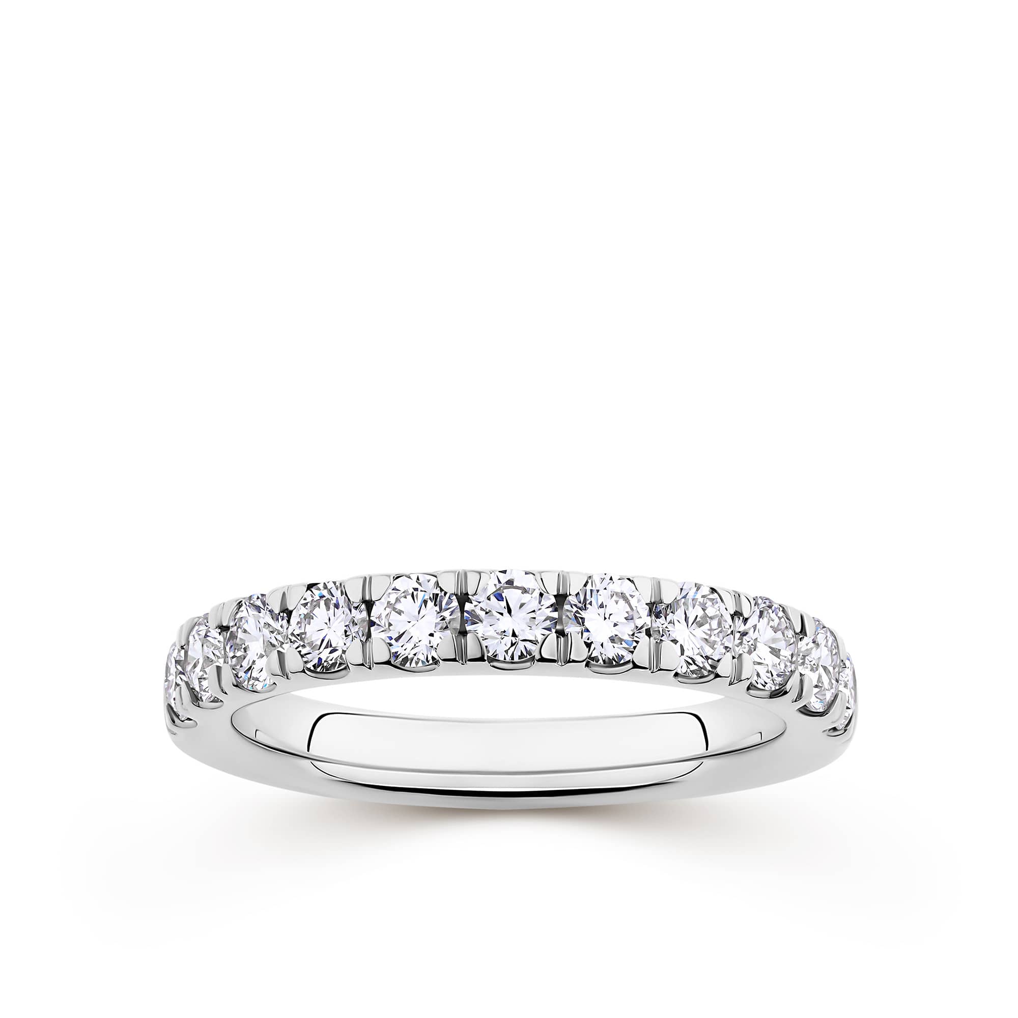 Everlasting 1.01ct TW Lab-Grown Diamond Pave Set Wedding Band in 18ct White Gold