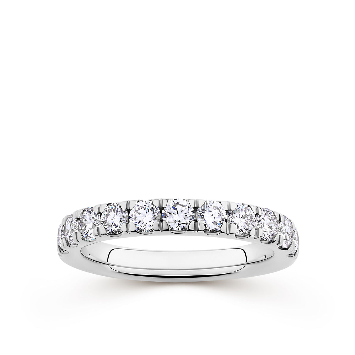 Everlasting 1.01ct TW Lab-Grown Diamond Pave Set Wedding Band in 18ct White Gold