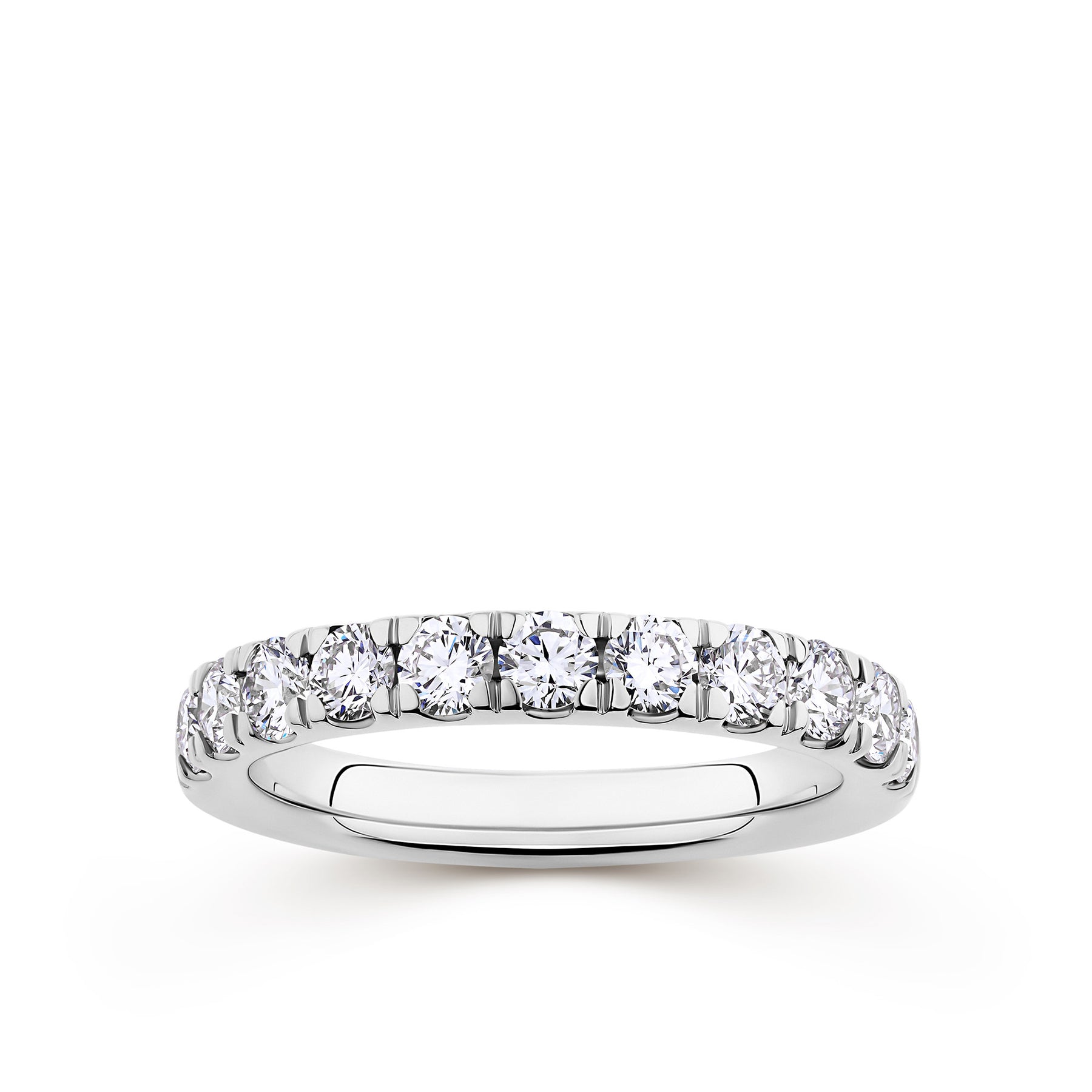 Everlasting 1.01ct TW Lab-Grown Diamond Pave Set Wedding Band in 18ct White Gold
