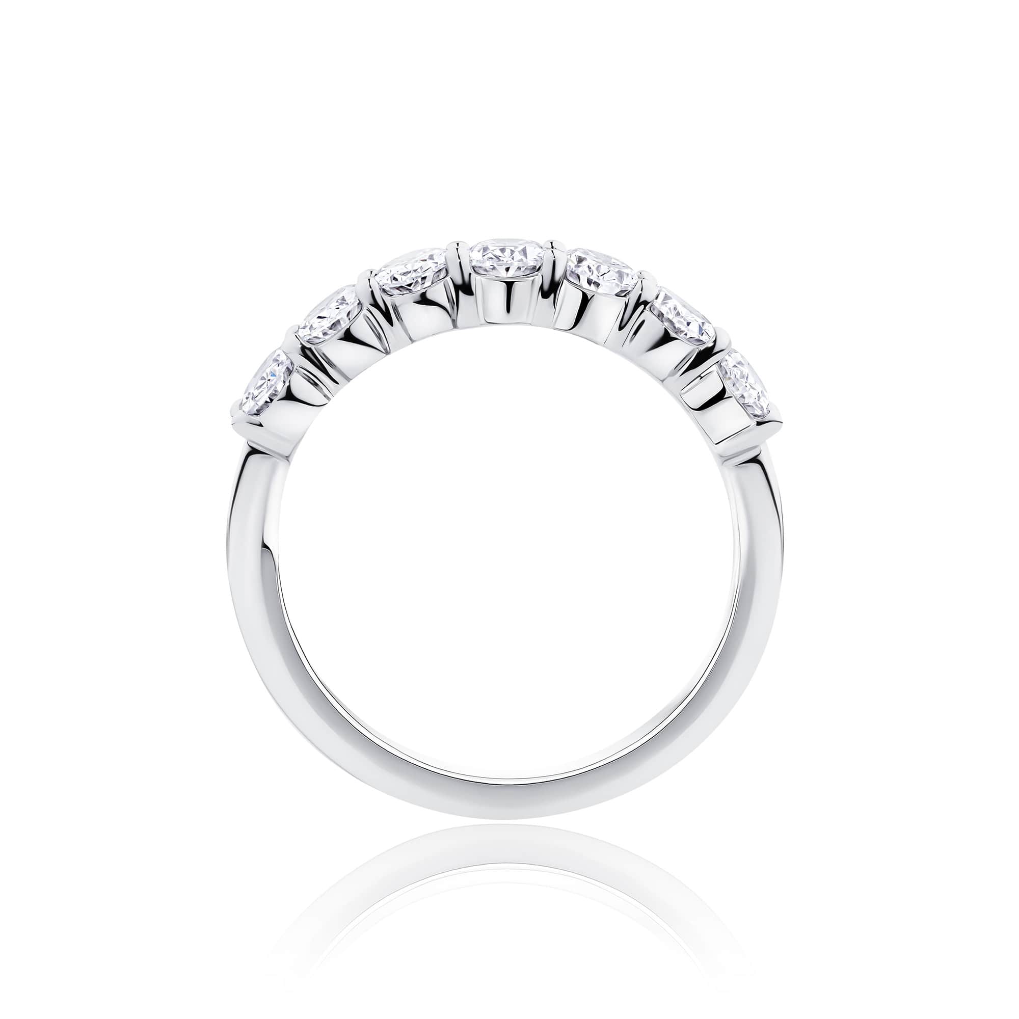 Everlasting 1.40ct TW Oval Lab-Grown Diamond Half Eternity Ring in 18ct White Gold