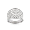 2.52ct Round Brilliant Cut Diamond Pave Set Ring in 18ct White Gold