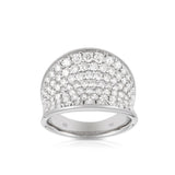 2.52ct Round Brilliant Cut Diamond Pave Set Ring in 18ct White Gold