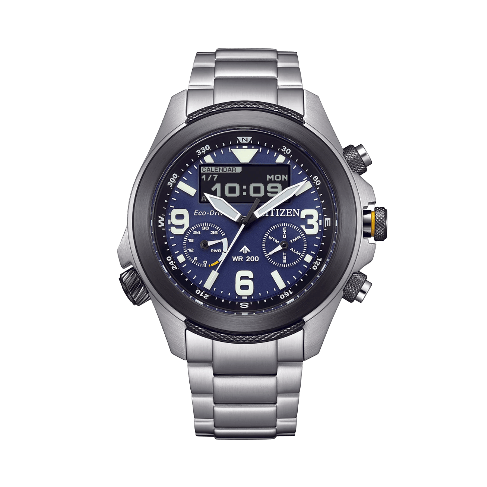 Citizen Promaster Men's 44mm Analogue Digital Stainless Steel Watch JV1006-51L