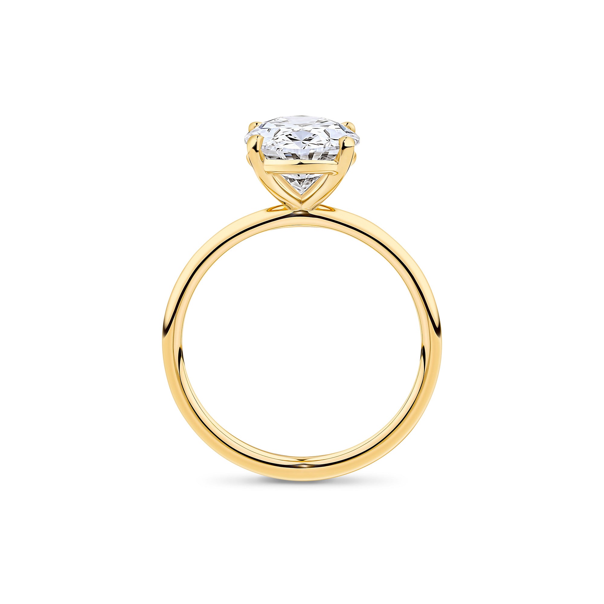 Everlasting 3.00ct TW Oval Cut Lab-Grown Diamond Engagement Ring in 18ct Yellow Gold