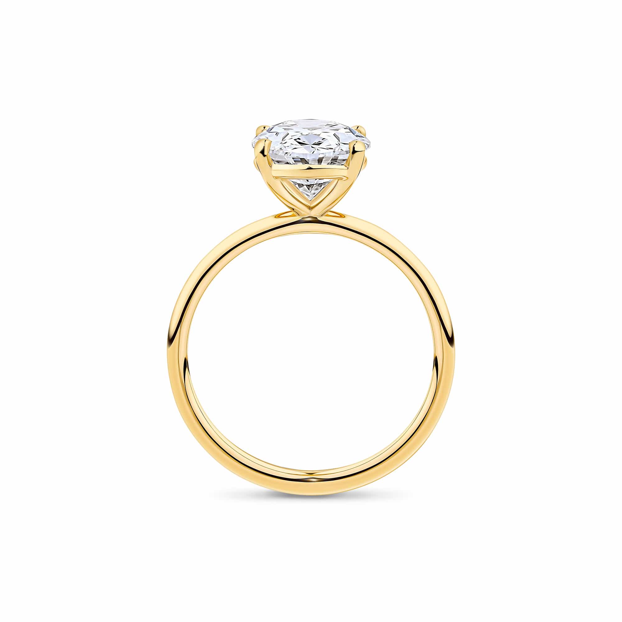 Everlasting 3.00ct TW Oval Cut Lab-Grown Diamond Engagement Ring in 18ct Yellow Gold