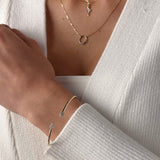 Diamond Circle Drop Pendant in 9ct Yellow Gold