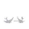Bluebird of Happiness Diamond Earrings in 9ct White Gold