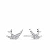 Bluebird of Happiness Diamond Earrings in 9ct White Gold