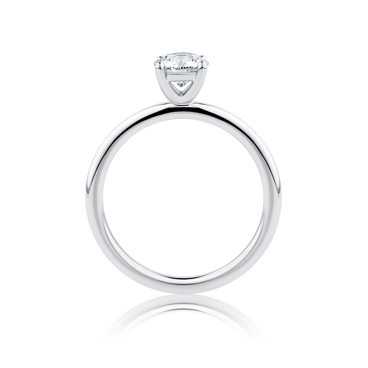 Everlasting 0.75ct TW Round Brilliant Lab-Grown Diamond Solitaire Engagement Ring in 18ct White Gold