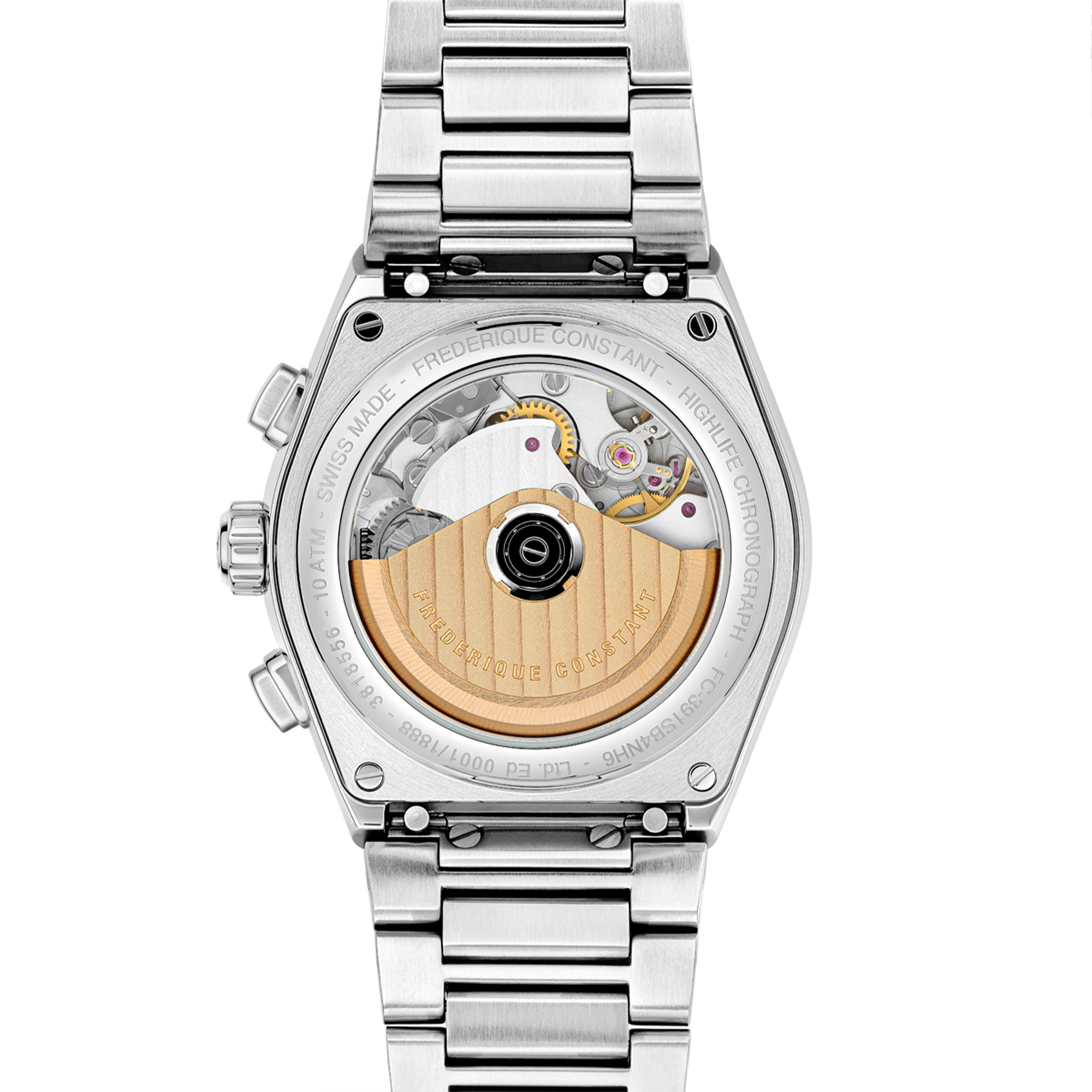 Frederique Constant 41mm Automatic Chronograph Watch FC-391SB4NH6B