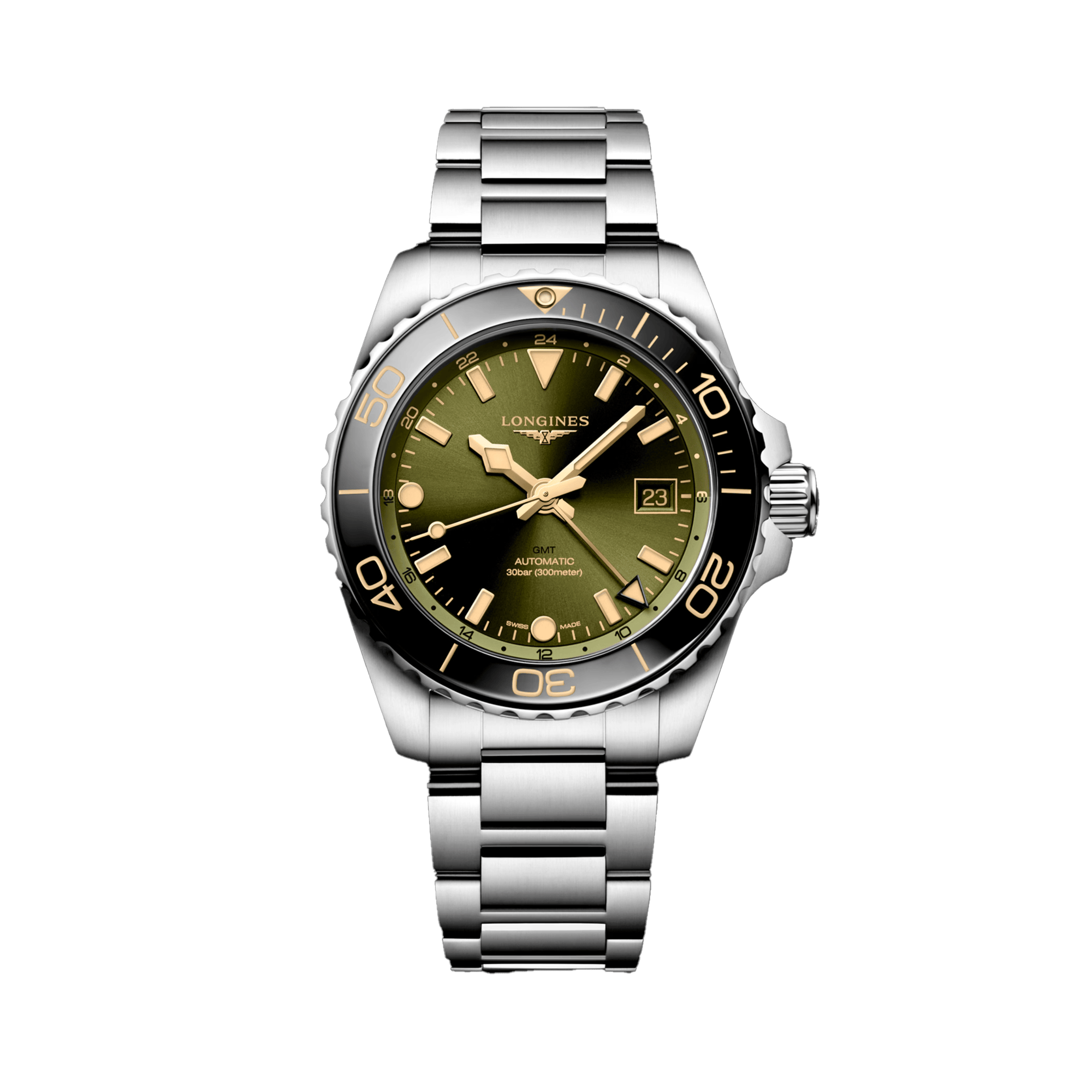 Longines Hydro Conquest Men's 41mm Automatic GMT Watch L3.790.4.06.6