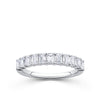 Everlasting 1.11ct TW Emerald Cut Lab-Grown Diamond Half Eternity Wedding Band in 18ct White Gold