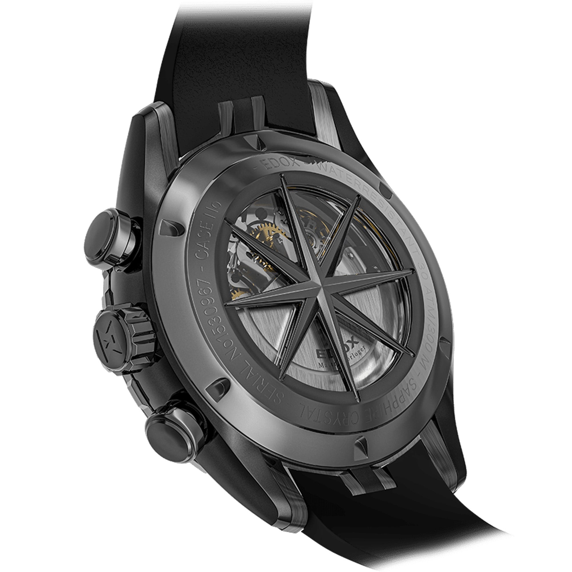 Edox Grand Ocean Automatic Chronograph 43mm Watch 09800357GNCANIBU