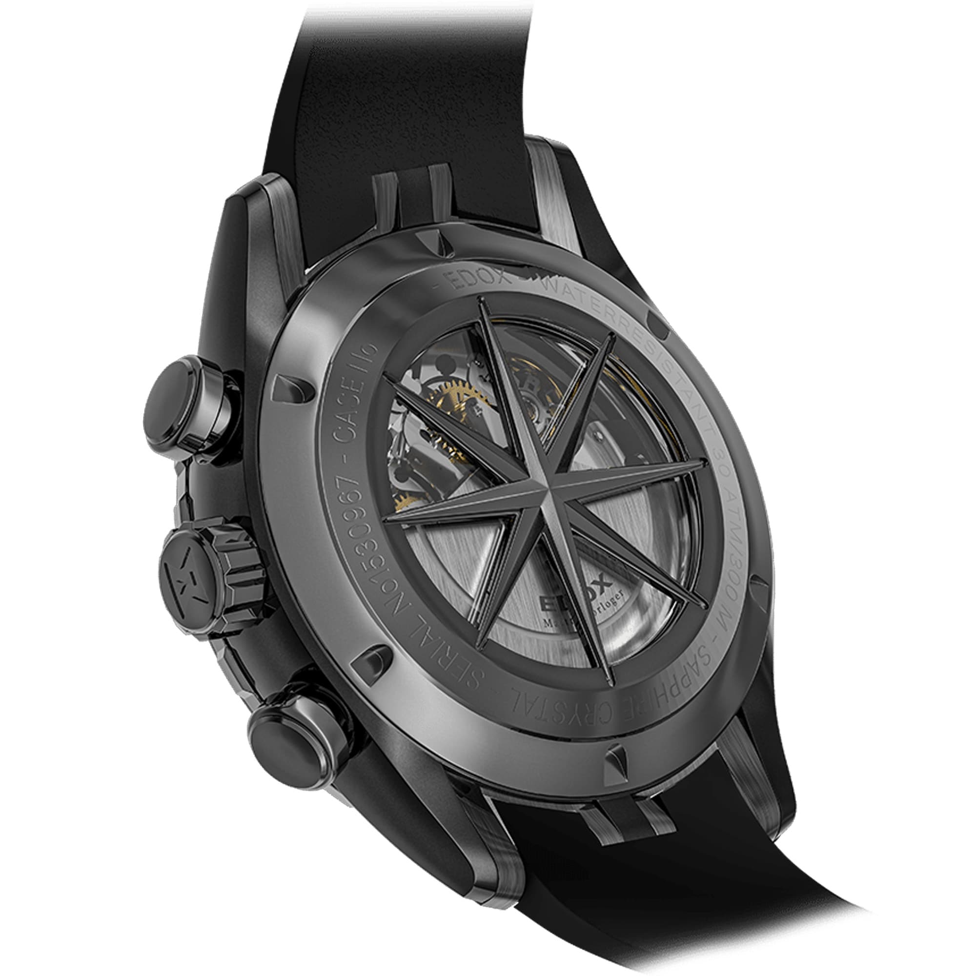 Edox Grand Ocean Automatic Chronograph 43mm Watch 09800357GNCANIBU