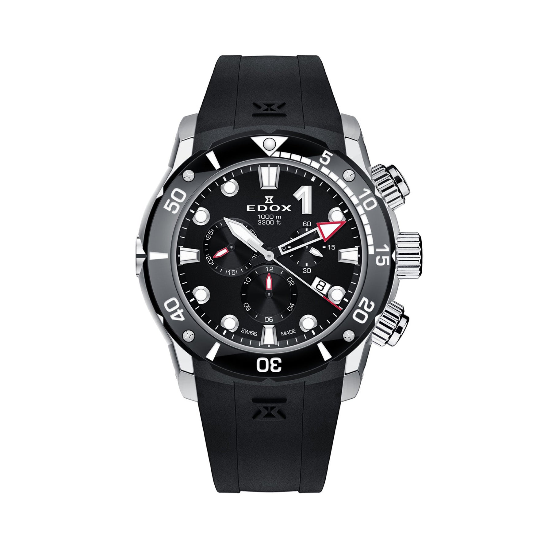 Edox CO-1 Chronograph Men’s Watch 45mm Quartz Titanium & Ceramic 10242 TIN NIN