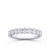 Everlasting 0.90ct TW Oval Lab-Grown Diamond Half Eternity Wedding Band in 18ct White Gold
