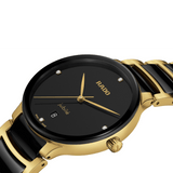 Rado Centrix Men's 39.50mm Ceramic & Yellow PVD Quartz Watch R30 022 712