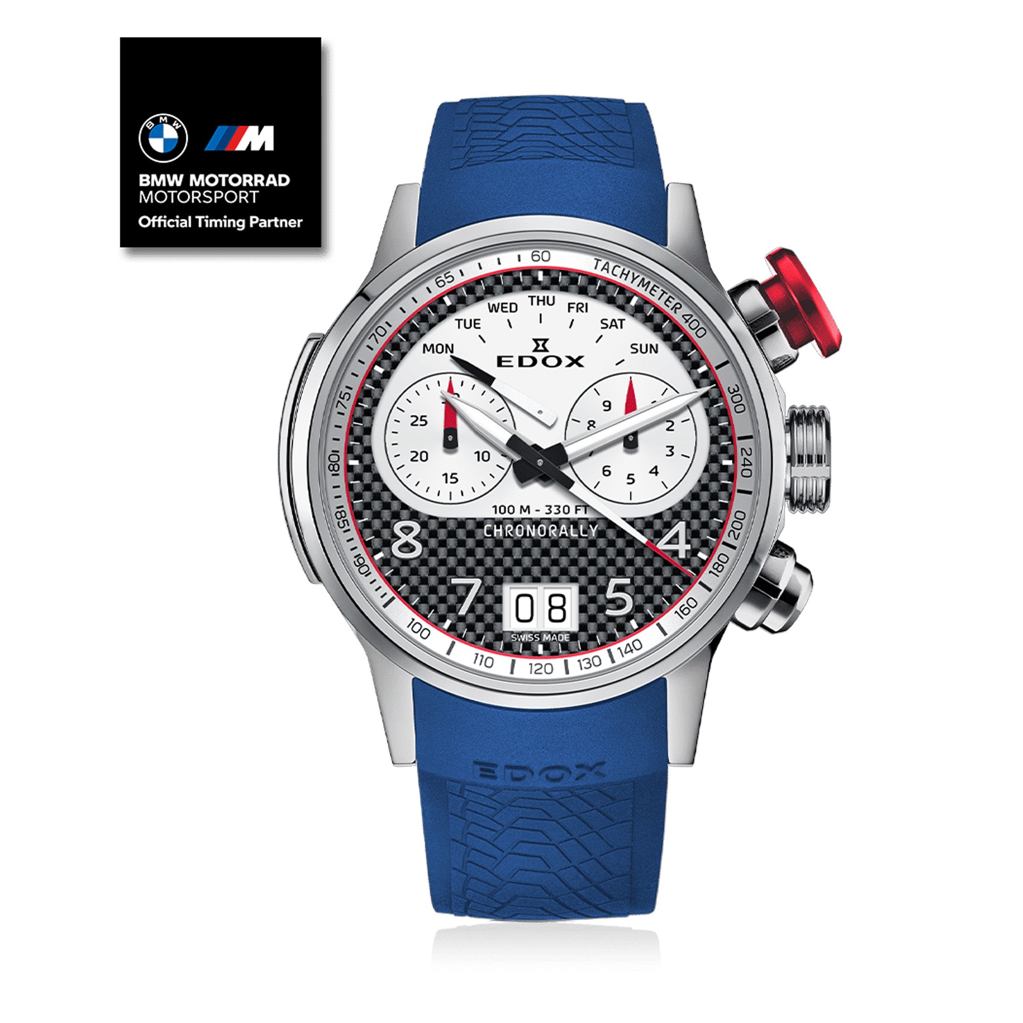 Edox Chronorally Quartz Chronograph Men's 45mm Watch 38003TINRCANBR