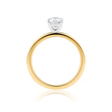 Everlasting 0.75ct TW Round Brilliant Lab-Grown Diamond Solitaire Engagement Ring in 18ct Yellow and White Gold