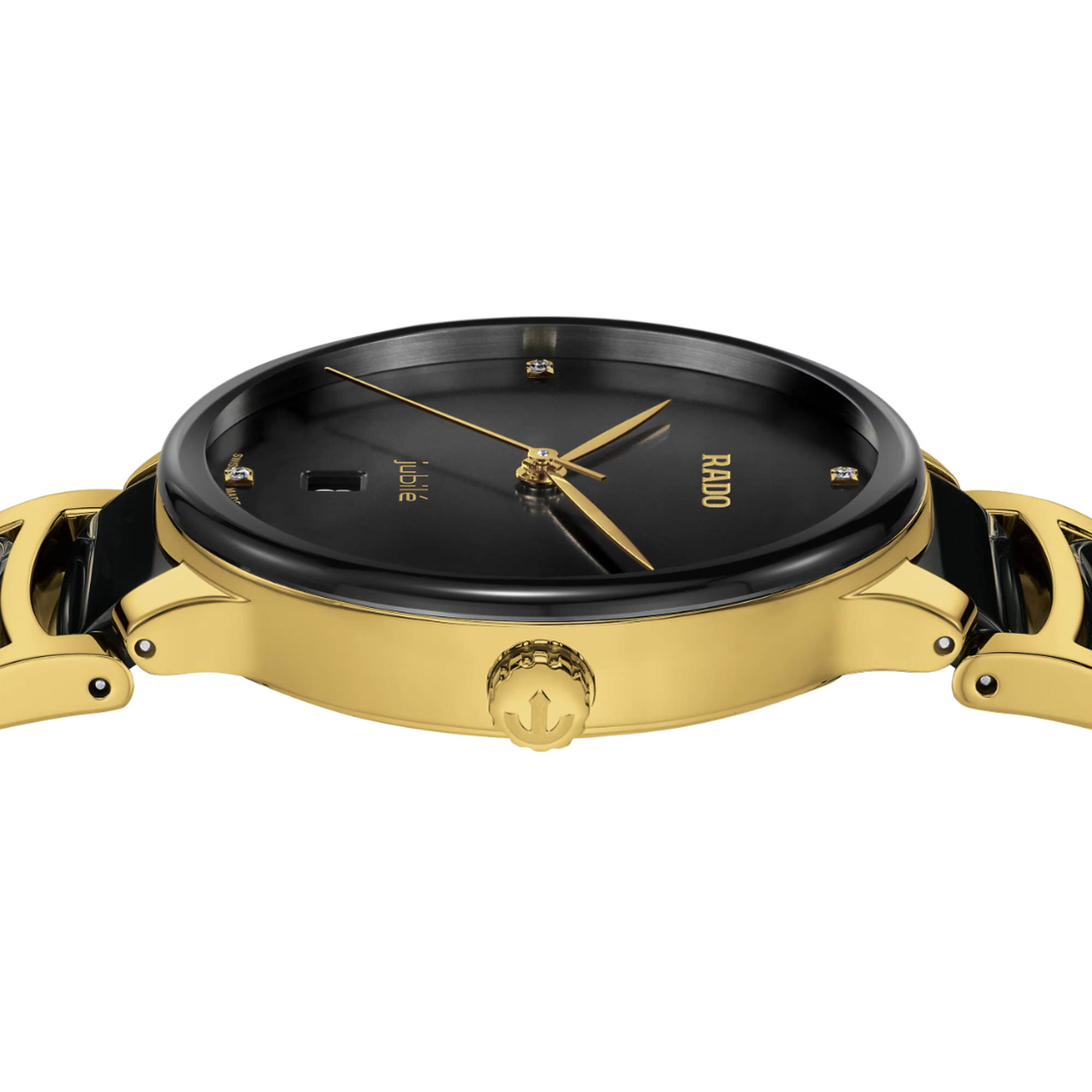 Rado Centrix Men's 39.50mm Ceramic & Yellow PVD Quartz Watch R30 022 712