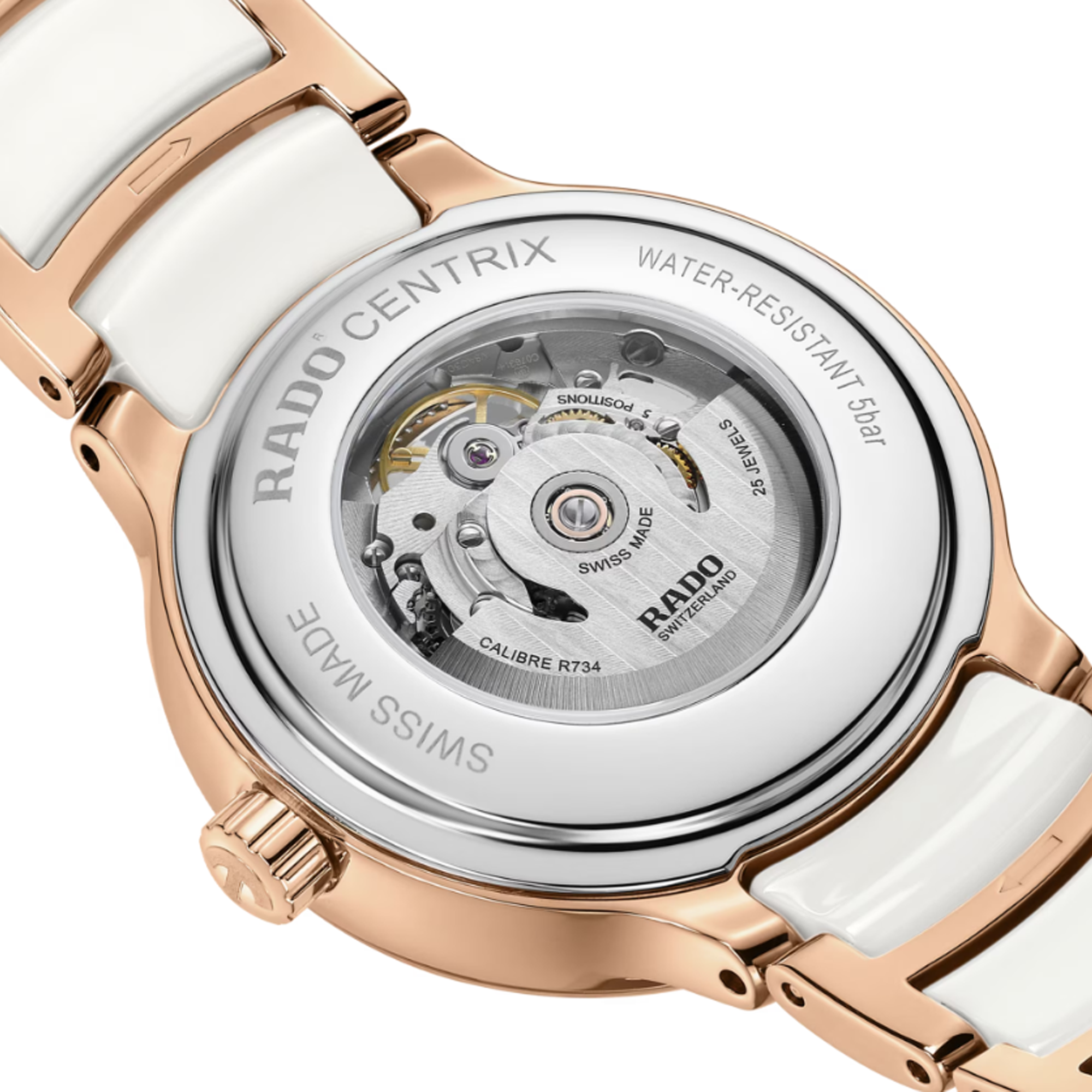 Rado Centrix Women's 35mm Automatic Ceramic & Rose PVD Watch R30 029 922