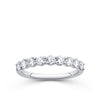 Everlasting 0.85ct TW Round Brilliant Lab-Grown Diamond Half Eternity Wedding Band in 18ct White Gold