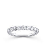 Everlasting 0.85ct TW Round Brilliant Lab-Grown Diamond Half Eternity Wedding Band in 18ct White Gold
