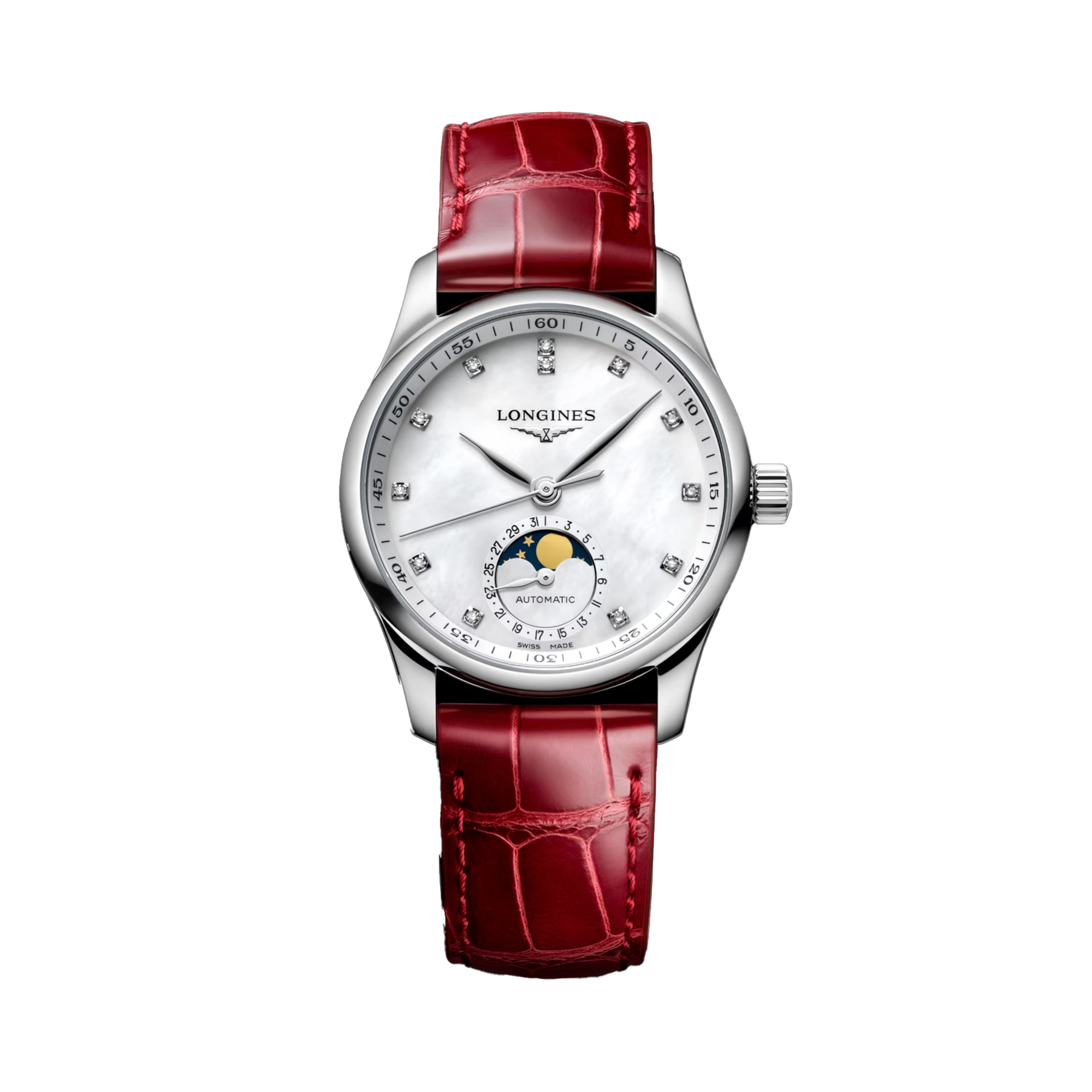 Longines Master Women's 34mm Automatic Moonphase Watch L2.409.4.87.2
