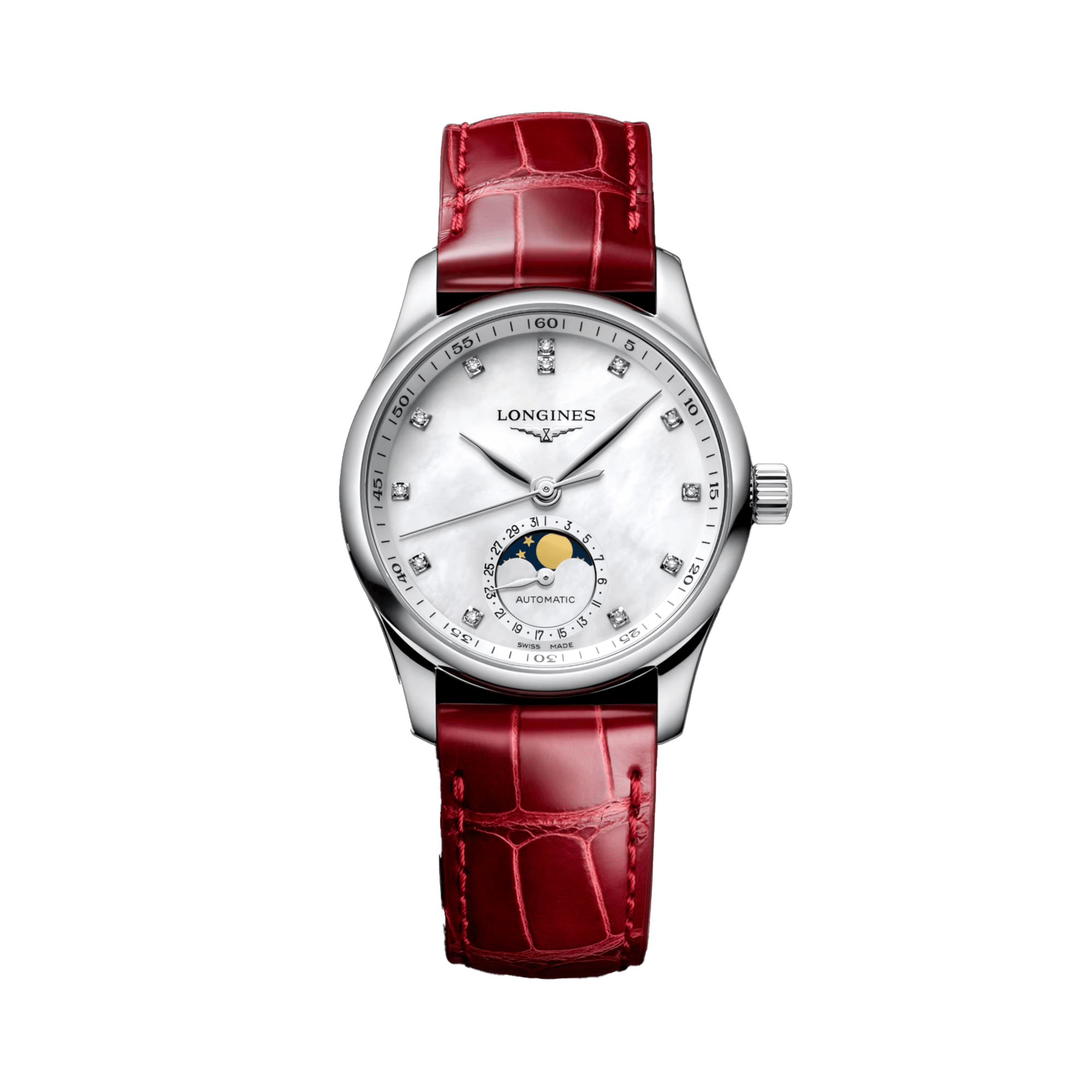 Longines Master Women's 34mm Automatic Moonphase Watch L2.409.4.87.2