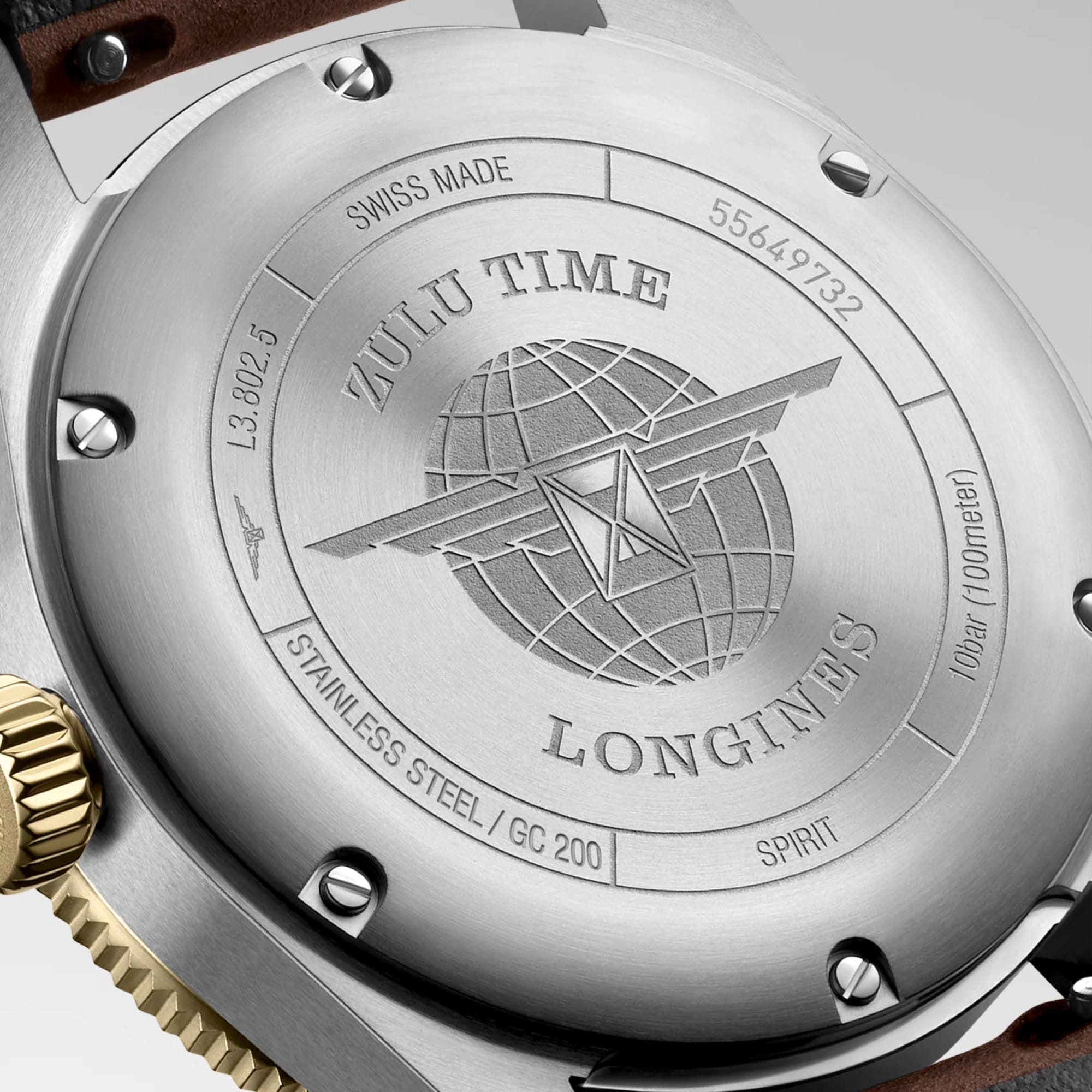 Longines Spirit Zulu Automatic GMT Men's 39mm Watch L3.802.5.53.2