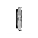 Tissot PR516 38mm T149.407.11.051.00 side profile – 316L stainless steel case, sapphire crystal with antireflective coating, embossed crown, slim 11.18mm profile, stainless steel bracelet