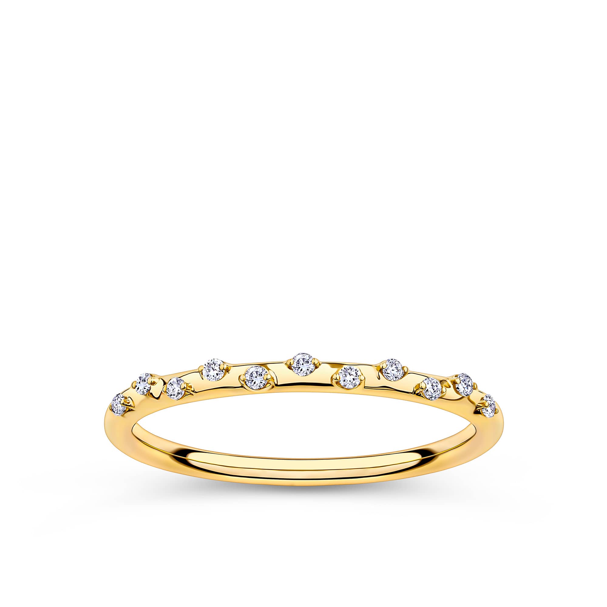 Everlasting Promise Round Brilliant Lab-Grown Diamond Ring in 9ct Yellow Gold