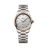 Longines watch with silver and rose gold band