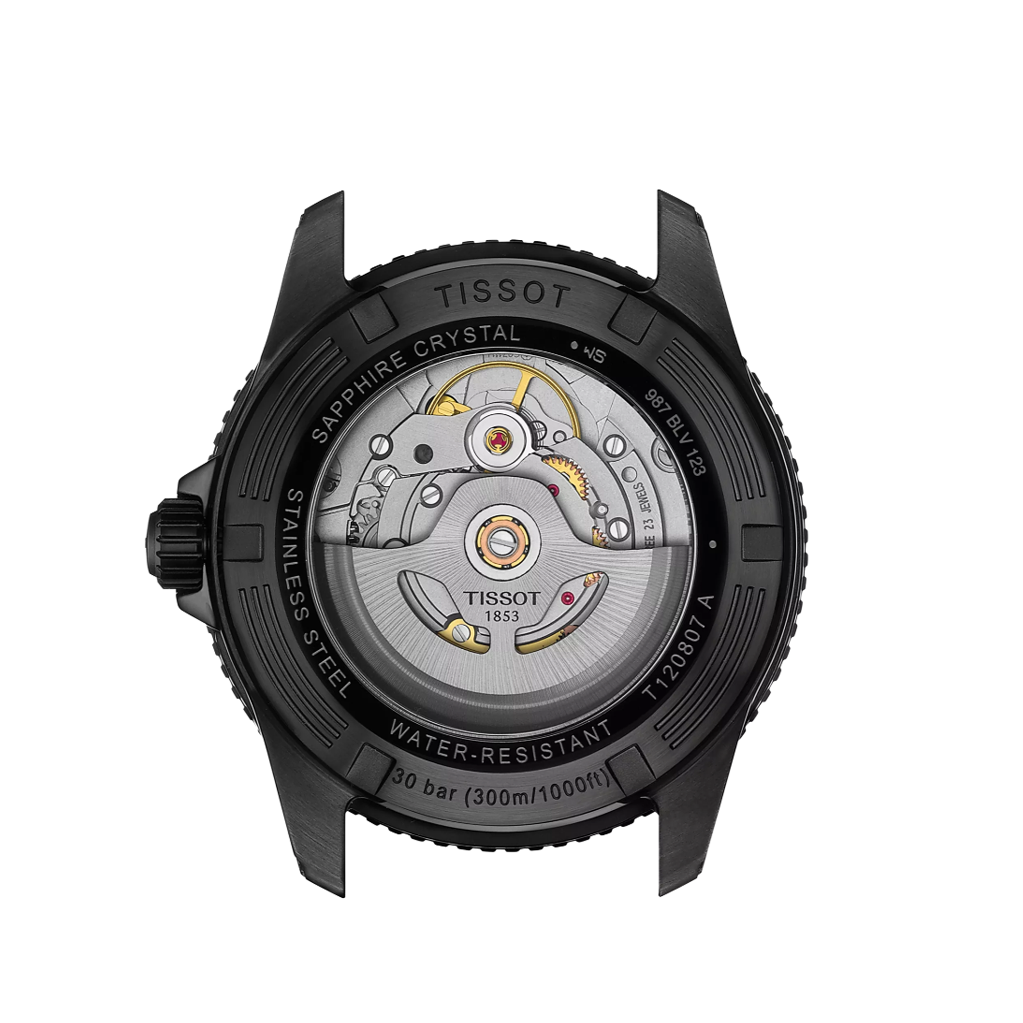 Tissot Seastar Men's 40mm Black PVD Automatic Watch T120.807.33.051.00