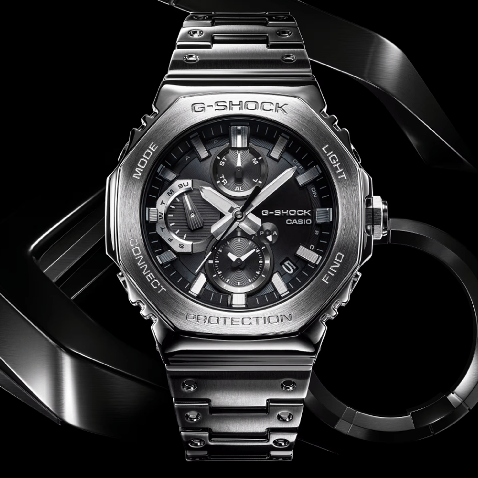 Casio G-SHOCK Stainless Steel Solar Watch GMCB2100D-1