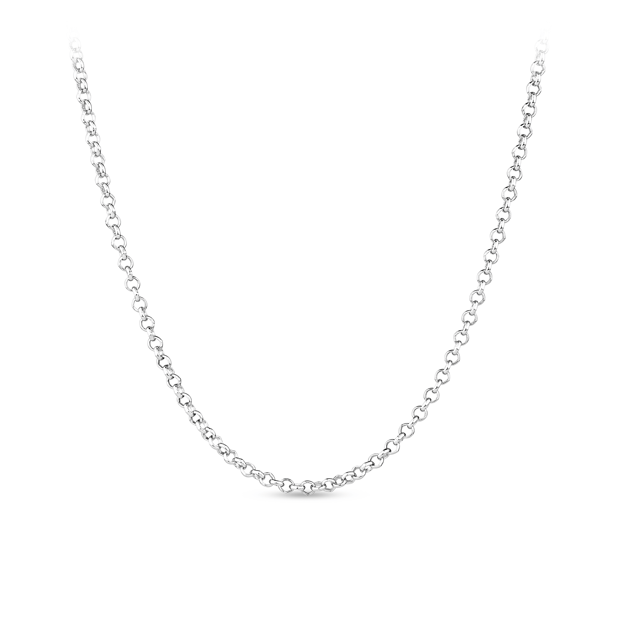 45cm Belcher Link Chain in Sterling Silver