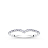Everlasting Promise 0.12ct TW Lab-Grown Diamond Chevron Ring in 9ct White Gold