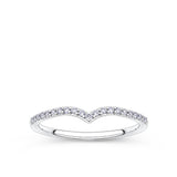 Everlasting Promise 0.12ct TW Lab-Grown Diamond Chevron Ring in 9ct White Gold